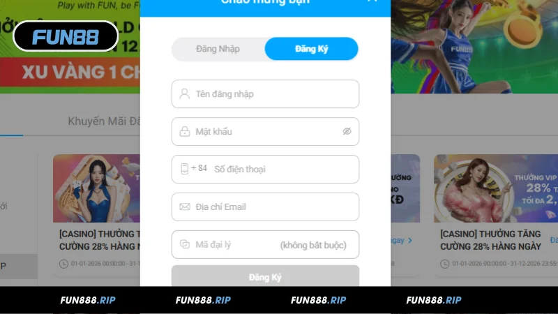 Đăng ký FUN88 trên máy tính dễ dàng