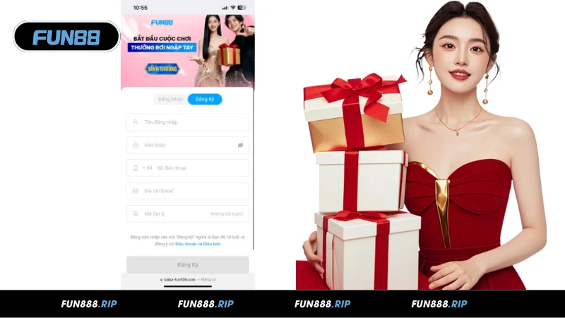 Đăng ký trên điện thoại qua app hoặc link chính thức