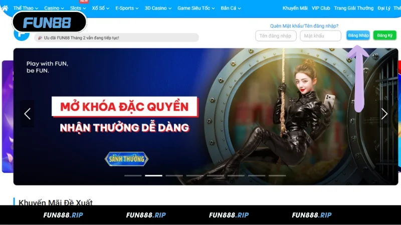 Đăng nhập tài khoản FUN88