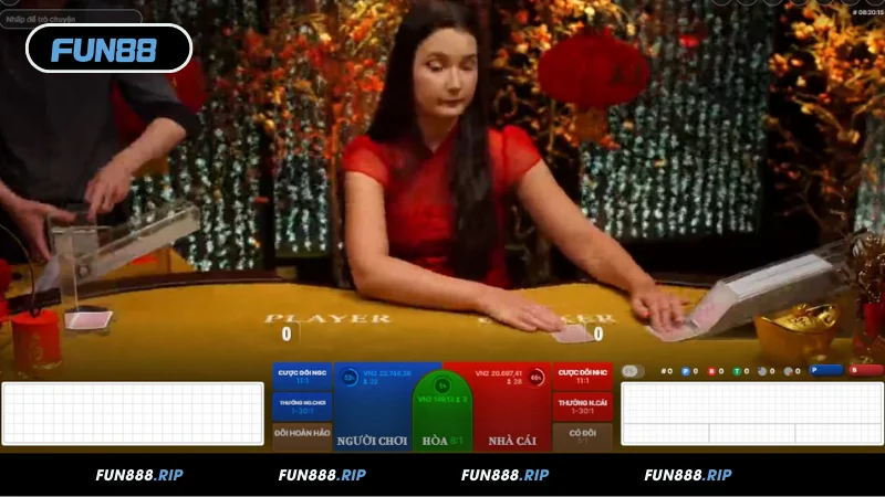 Hướng dẫn chơi game Live Baccarat FUN88 chi tiết