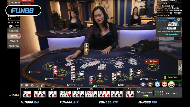 Quy trình tham gia Blackjack FUN88 nhanh gọn lẹ