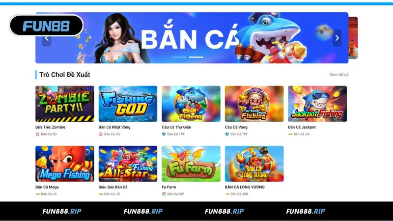 Top 3 game bắn cá được yêu thích nhất tại FUN88